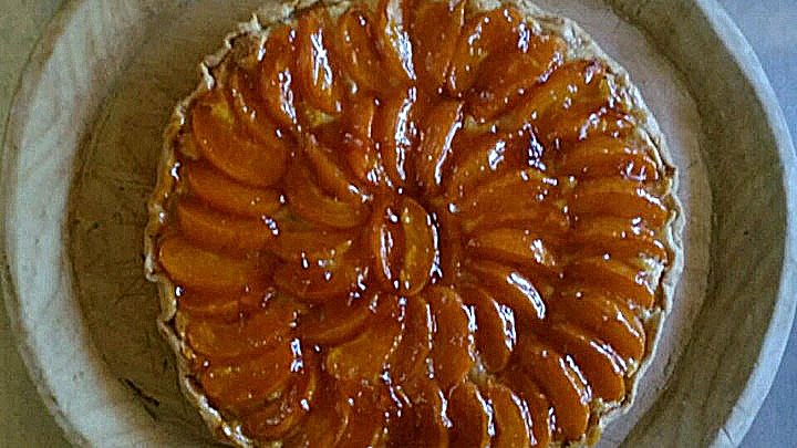 Apple Apricot Frangipan tart