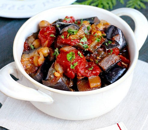 Finger eggplant, Tomato and Chili Casserole